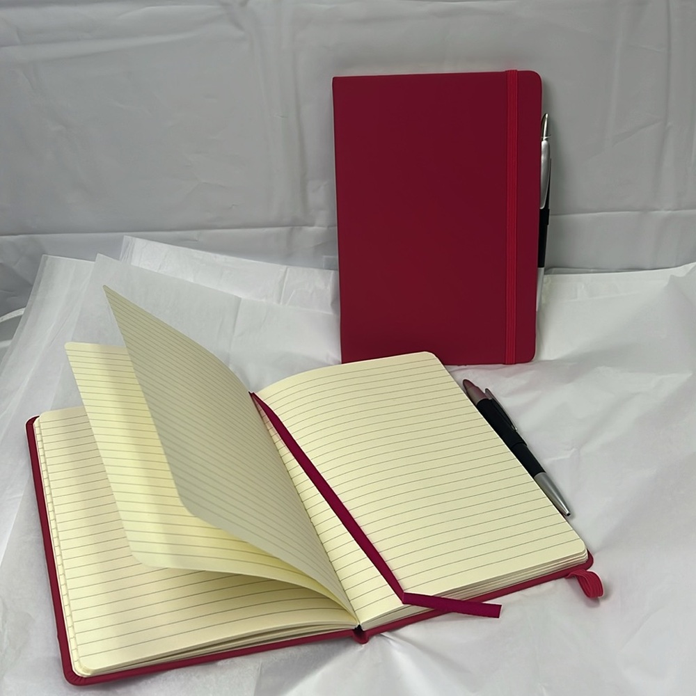Journal Book Hardcover Lined Pen Holder NEW